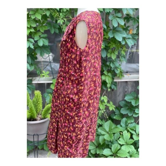 Volup Vintage 60s Shift Dress Roses Floral MIDI - Picture 7 of 12